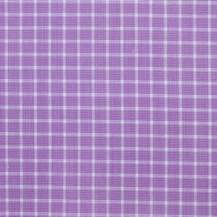 Purple with White Check Cotton Shirting