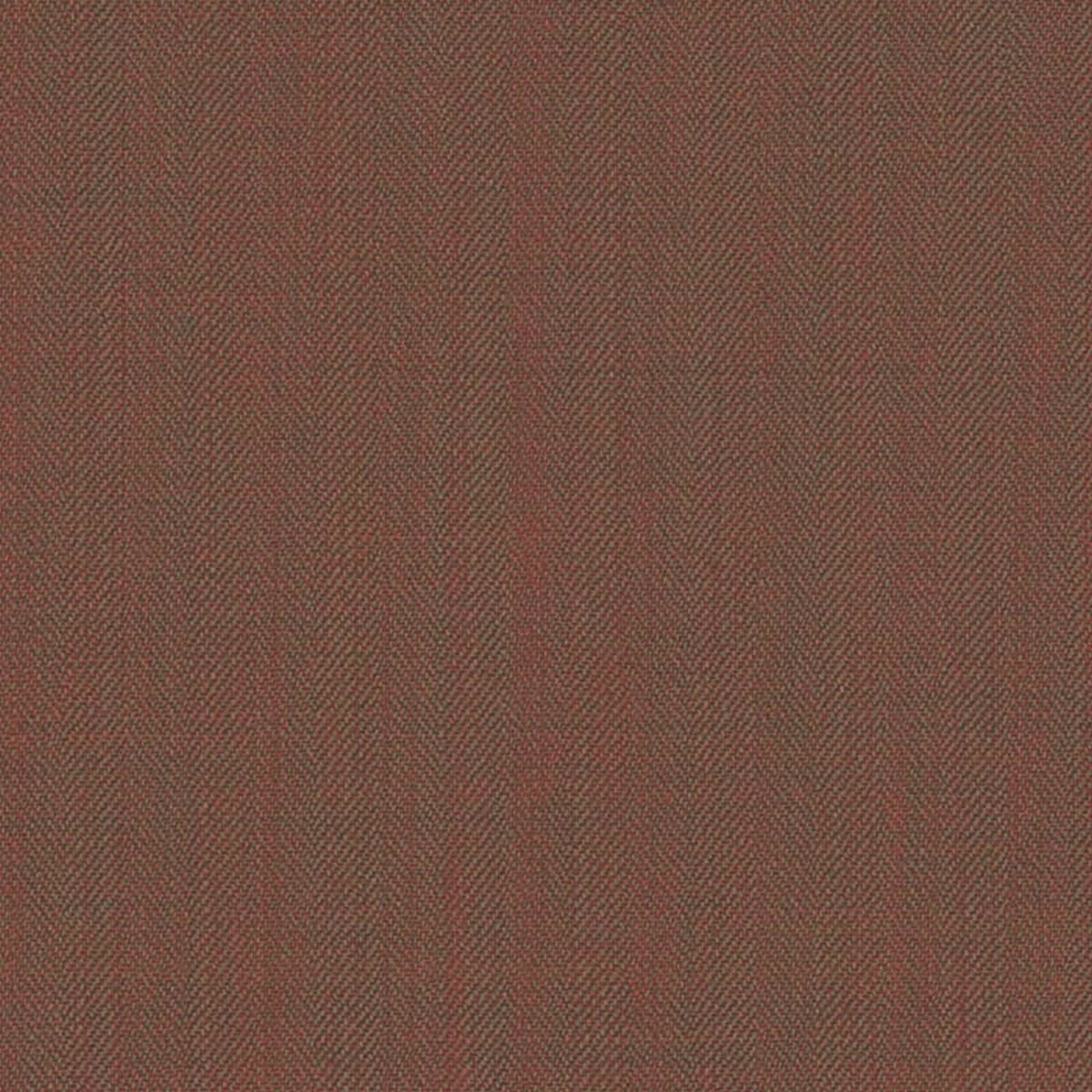 Red/Olive Contrast Narrow Herringbone Super 100's Wool & Silk Solana Suiting By Holland & Sherry
