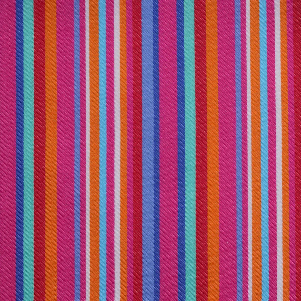Red, Pink, Blue & Green Multi Stripe Cotton Shirting