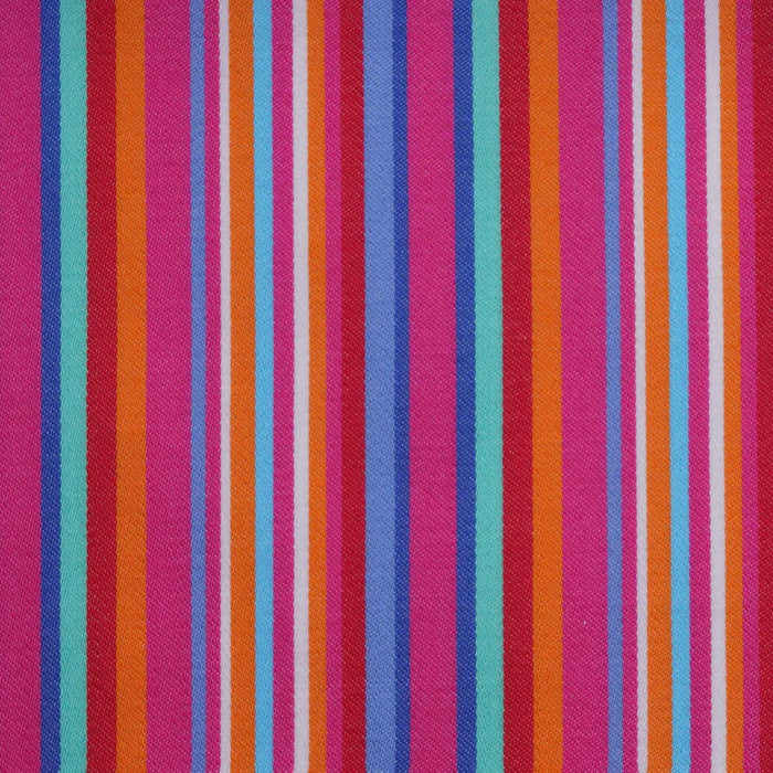 Red, Pink, Blue & Green Multi Stripe Cotton Shirting