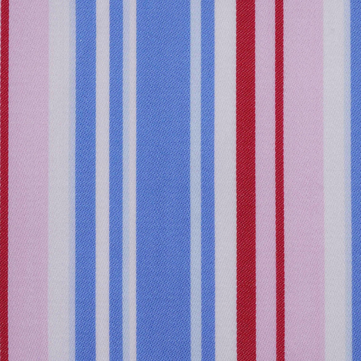 Red, Pink, White and Blue Multi Stripe Cotton Shirting