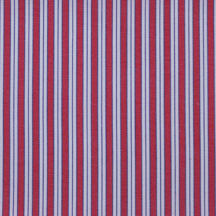 Red, White & Blue Stripe Cotton Shirting