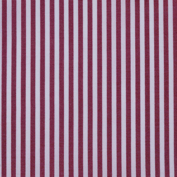 Red and White Bengal Stripe Cotton Shirting