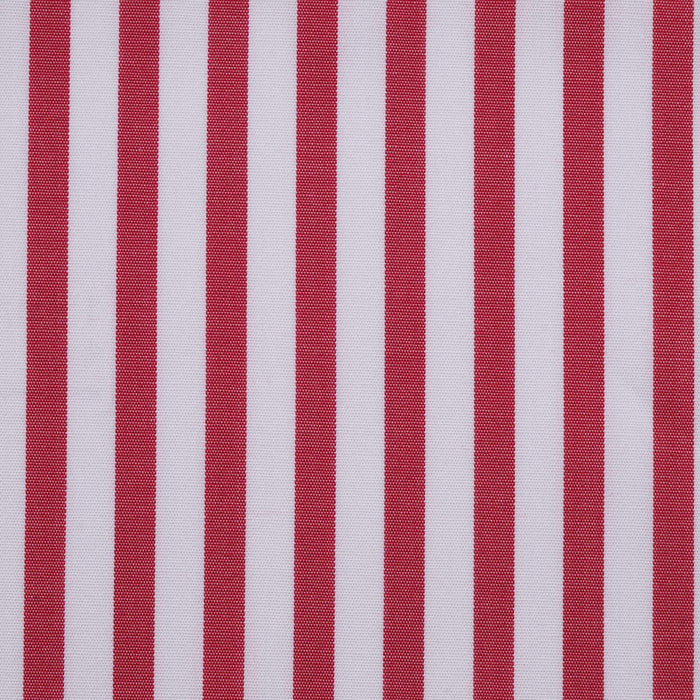 Red and White Bold Stripe Cotton Shirting