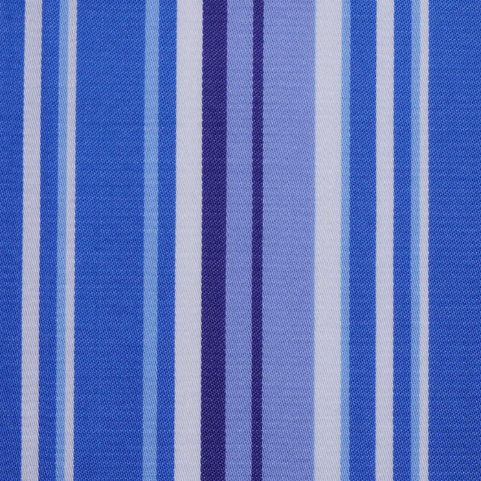 Royal, Light Blue, White and Navy Multi Stripe Cotton Shirting
