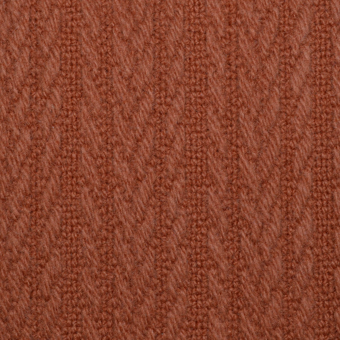 Rust All Wool Wool Cable Knit Jacketing