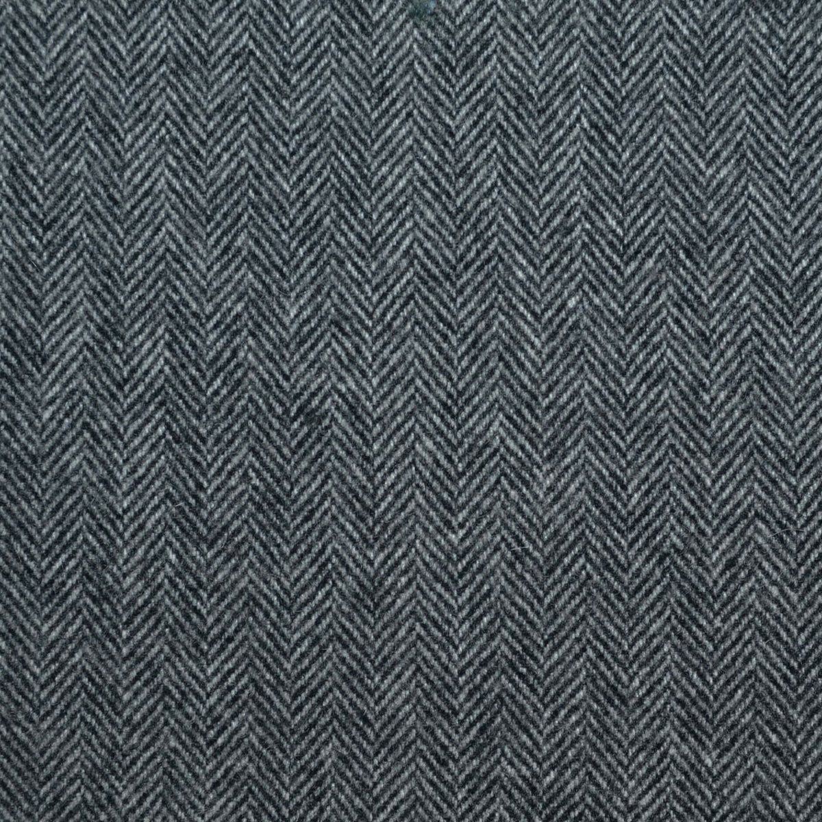 Silver Grey and Dark Grey Herringbone Shetland Tweed - 2.15 Metres