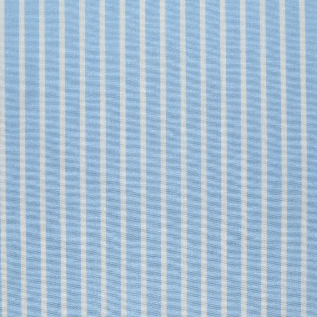 Sky Blue with White Bold Stripe Cotton Shirting