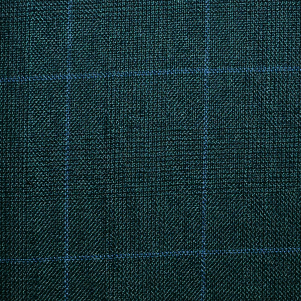 Spruce Green Glen Check Super 100's All Wool Suiting By Holland & Sherry