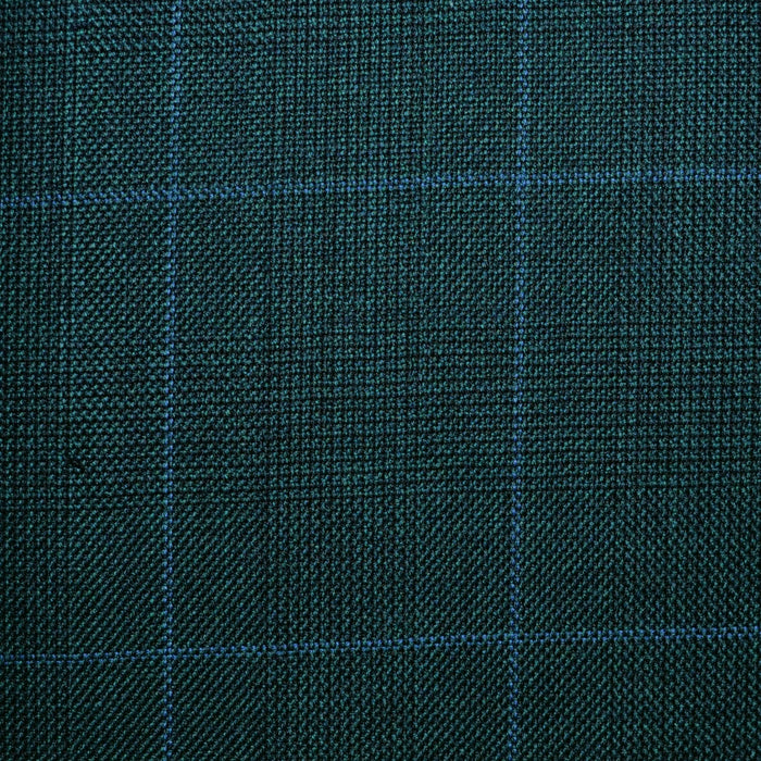 Spruce Green Glen Check Super 100's All Wool Suiting By Holland & Sherry