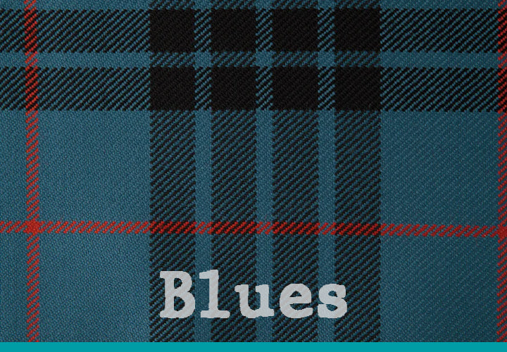 Blue tartan cloths by Yorkshire Fabric Limited