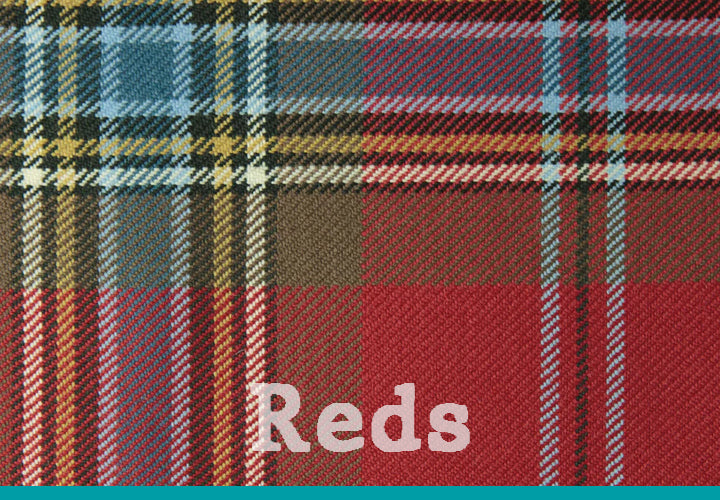 Red tartan cloths by Yorkshire Fabric Limited