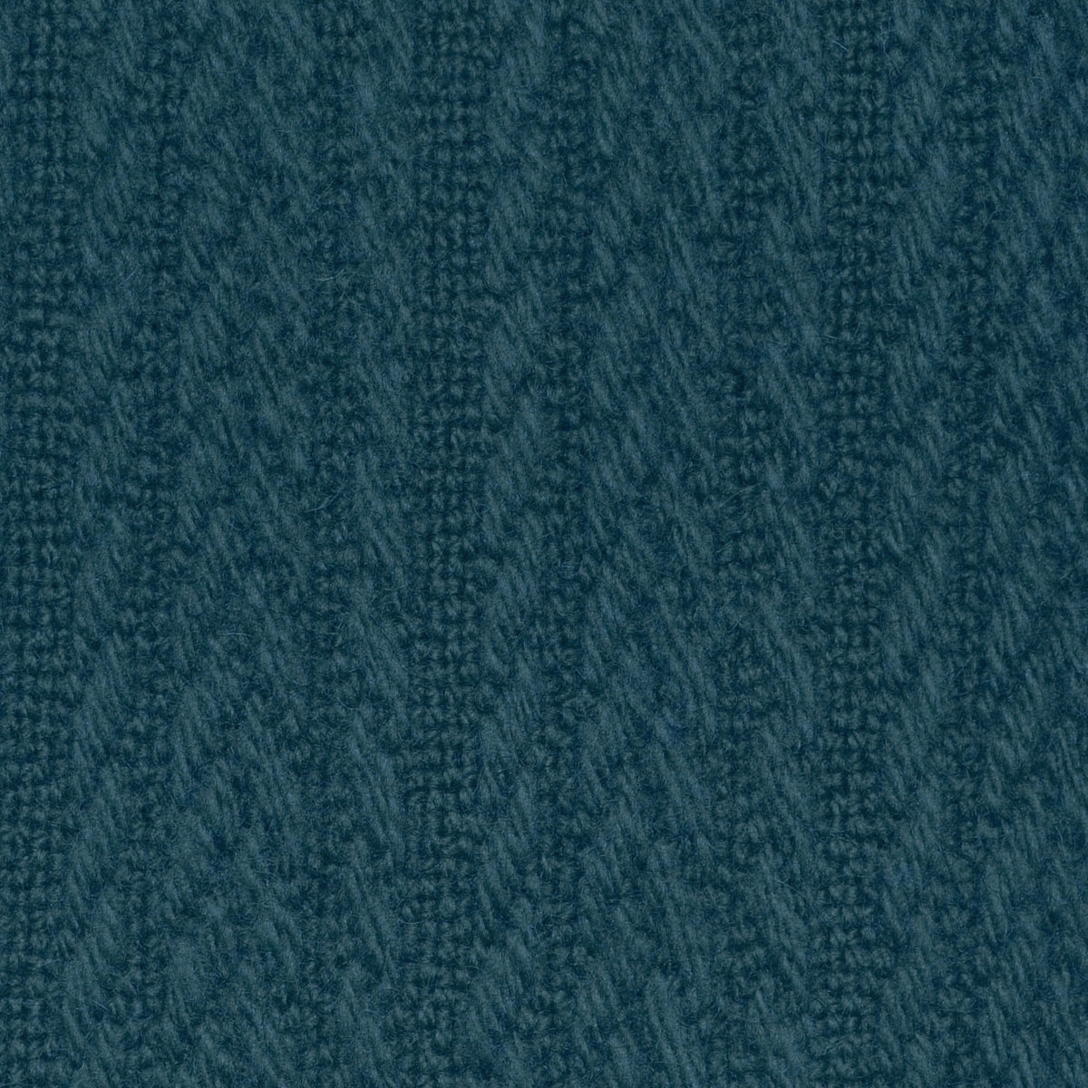 Teal All Wool Wool Cable Knit Jacketing