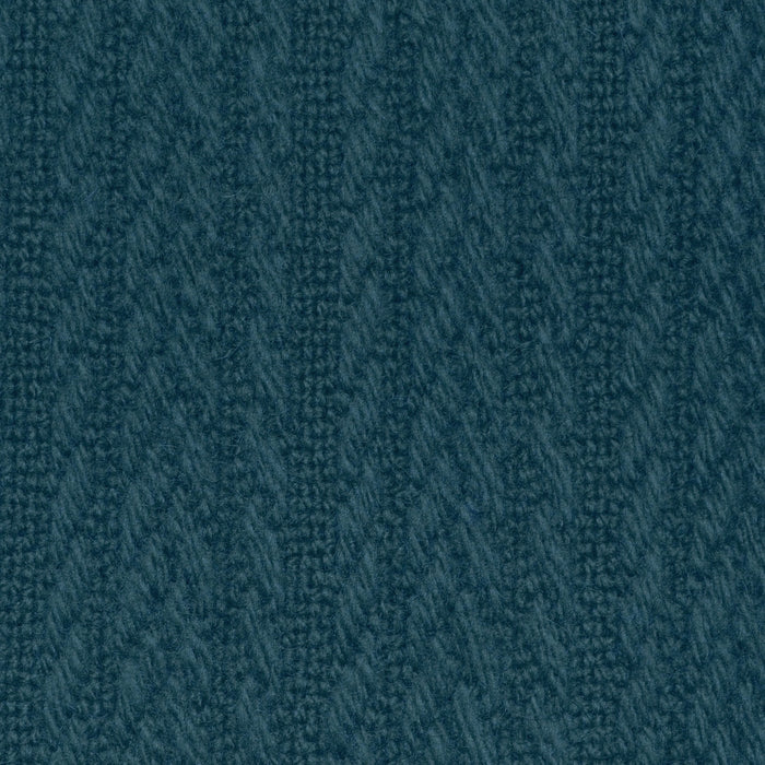 Teal All Wool Wool Cable Knit Jacketing