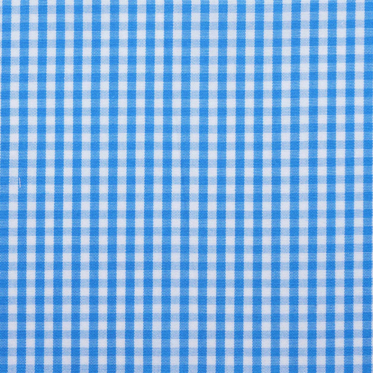 Turquoise & White Gingham Check Cotton Shirting
