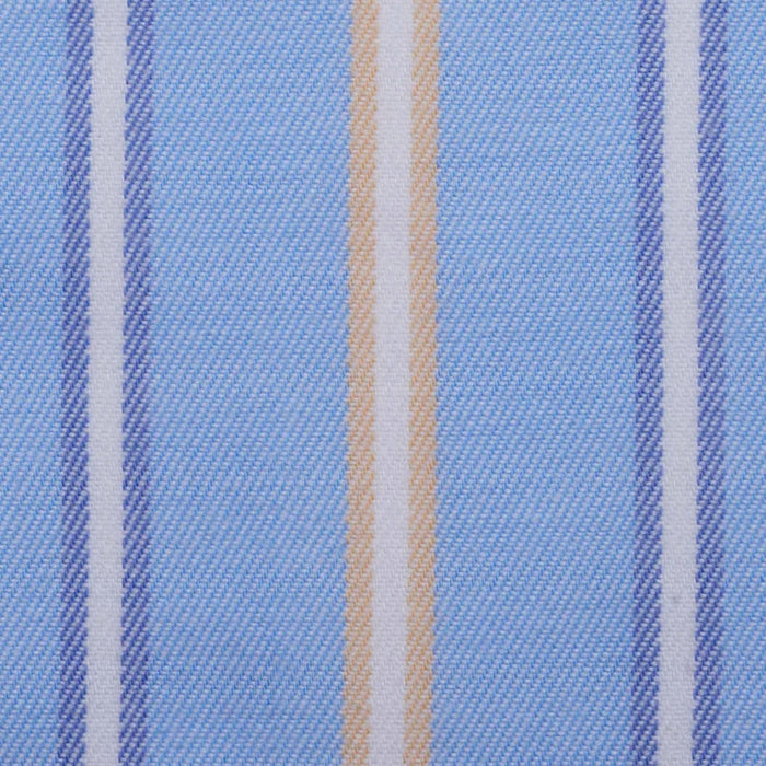 Washed Pale Blue with White & Yellow and Blue & Yellow Brushed Cotton Shirting