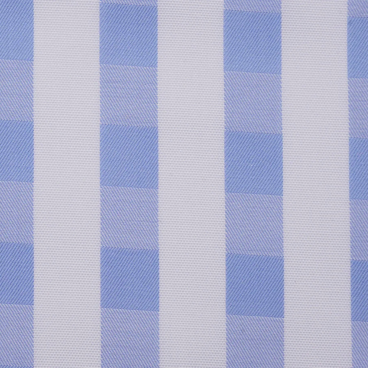 White & Light Blue Check Cotton Shirting