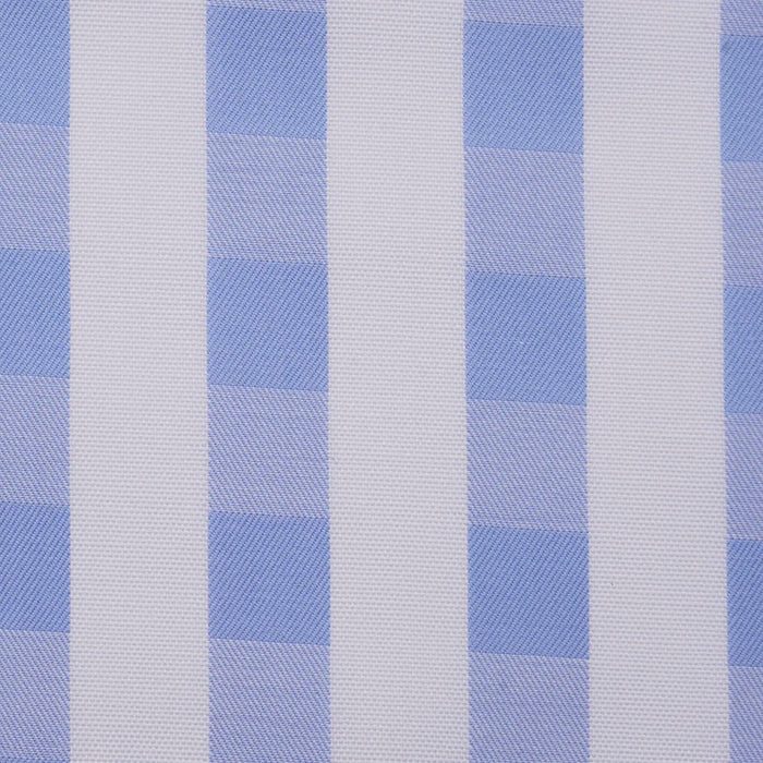 White & Light Blue Check Cotton Shirting