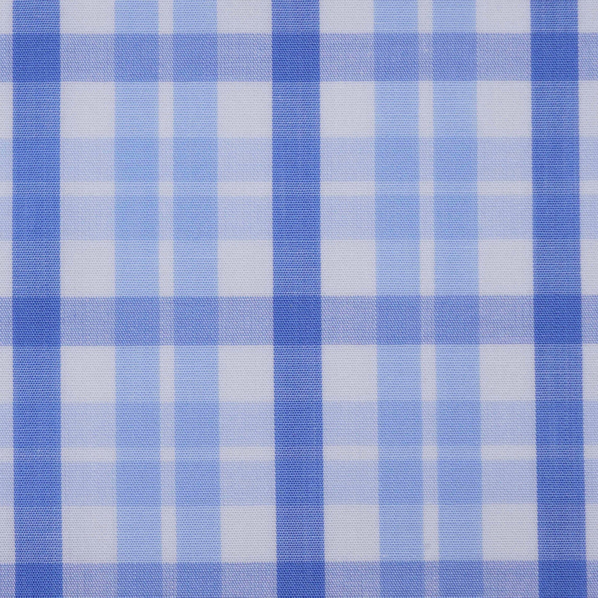 White with Blue Check Cotton Shirting