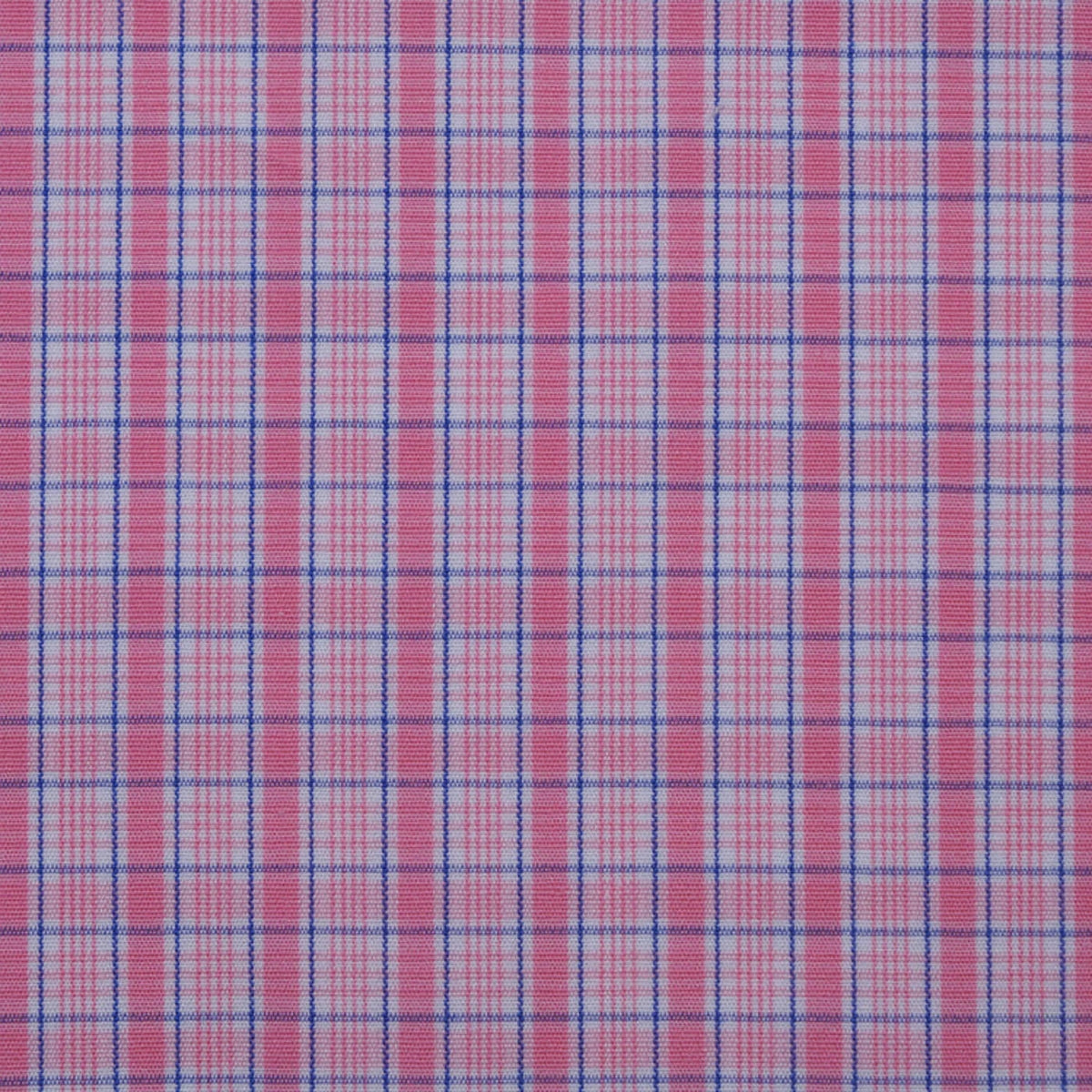 White with Blue & Orange Stripe Cotton Shirting