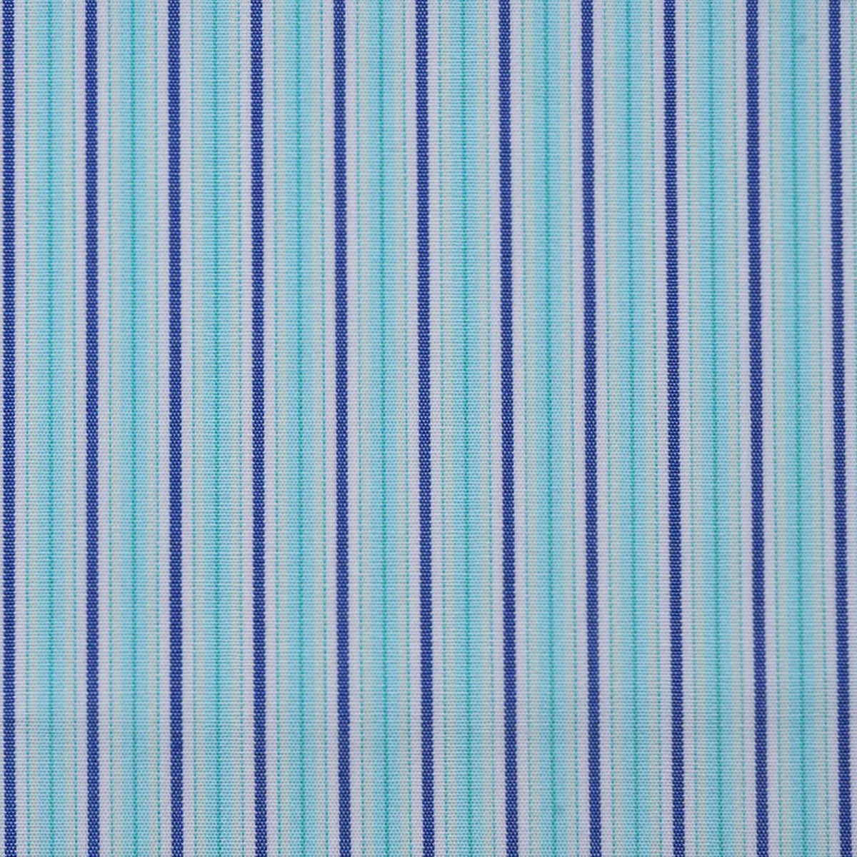 White with Blue & Sea Green Stripe Cotton Shirting