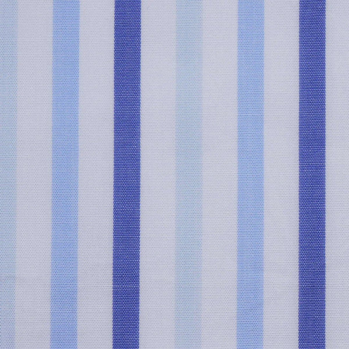 White with Blue Stripe Cotton Shirting