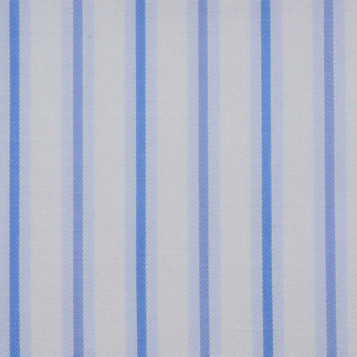 White with Blue Stripe Cotton Shirting