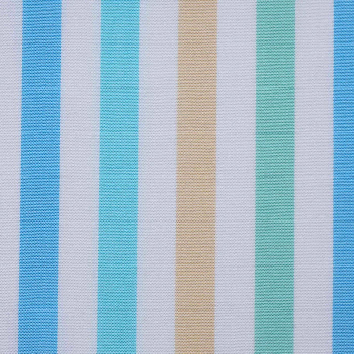 White with Green & Yellow Stripe Cotton Shirting