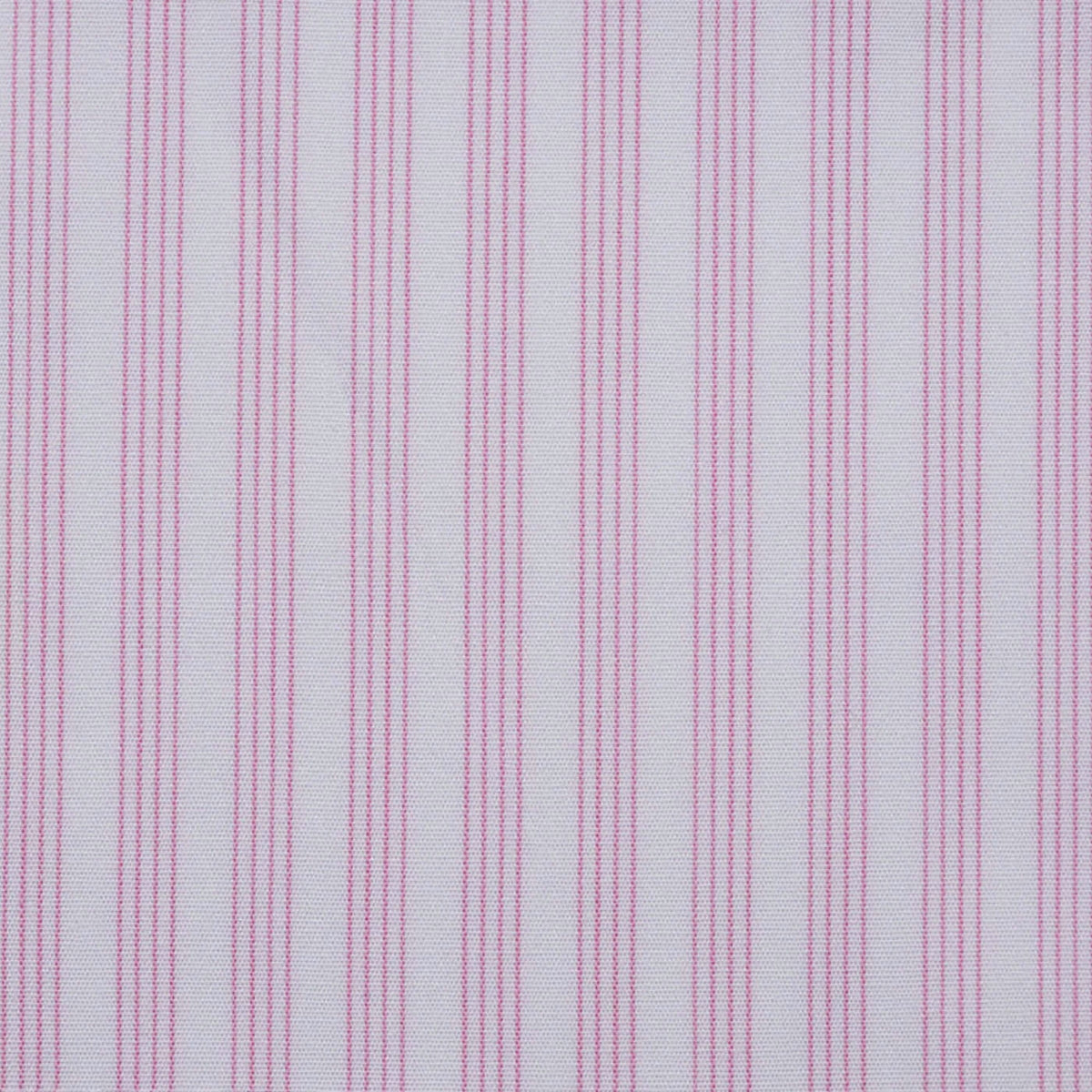 White with Pink Stripe Cotton Shirting