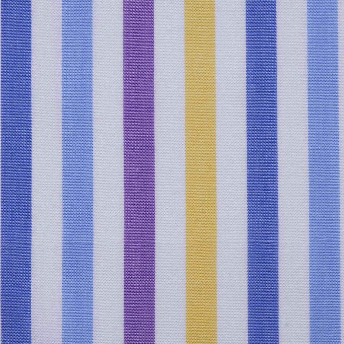 White with Yellow & Purple Stripe Cotton Shirting