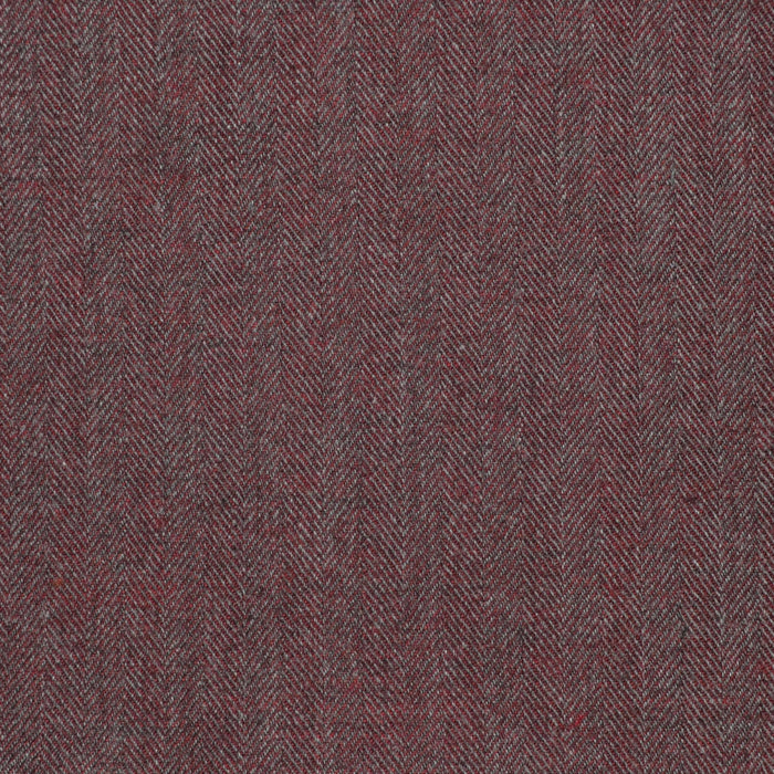 Wine Narrow Herringbone Fine Twill Brushed Cotton Luxury Shirting
