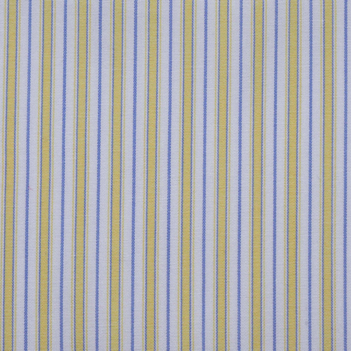 Yellow, White & Blue Cotton Shirting