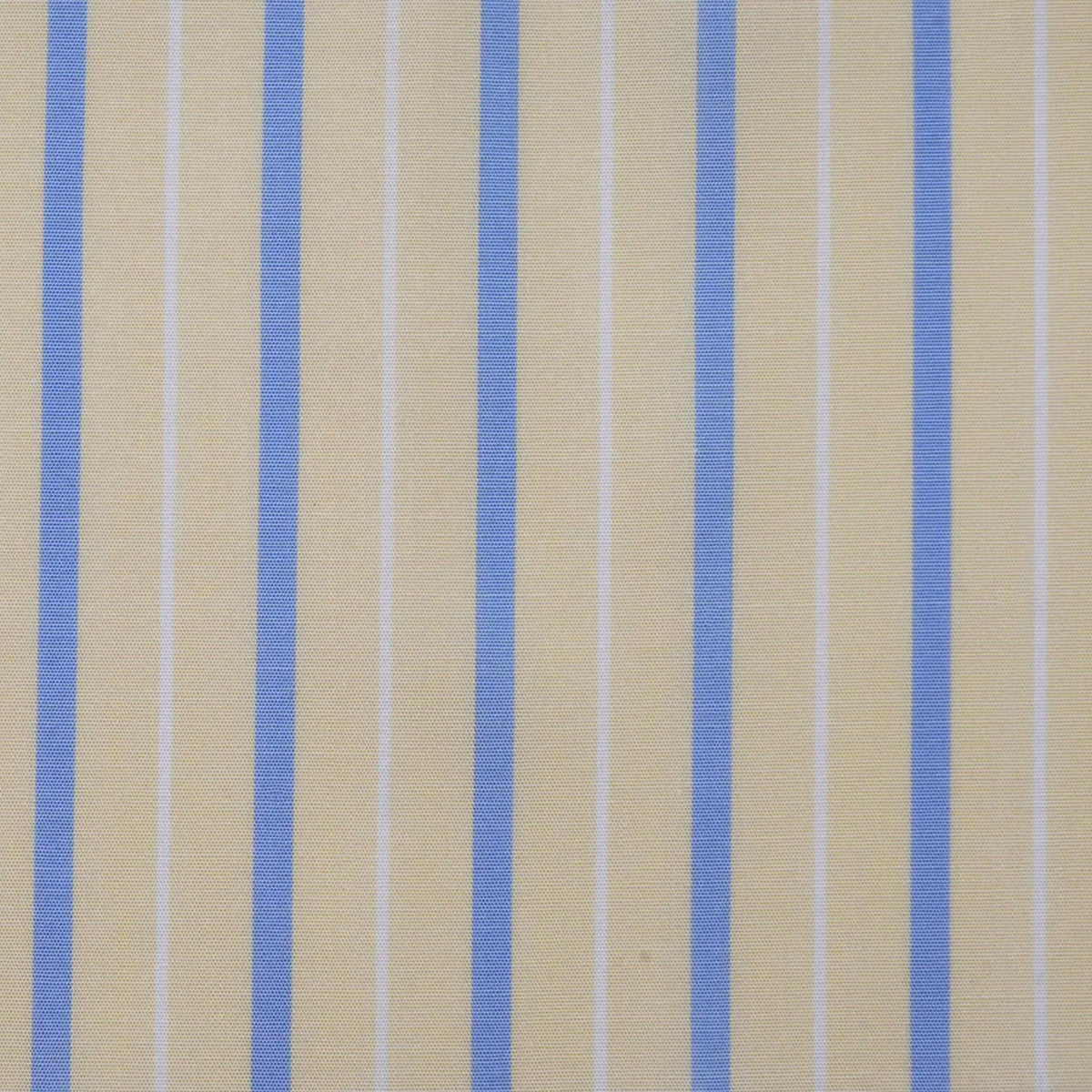 Yellow with Blue & White Stripe Cotton Shirting