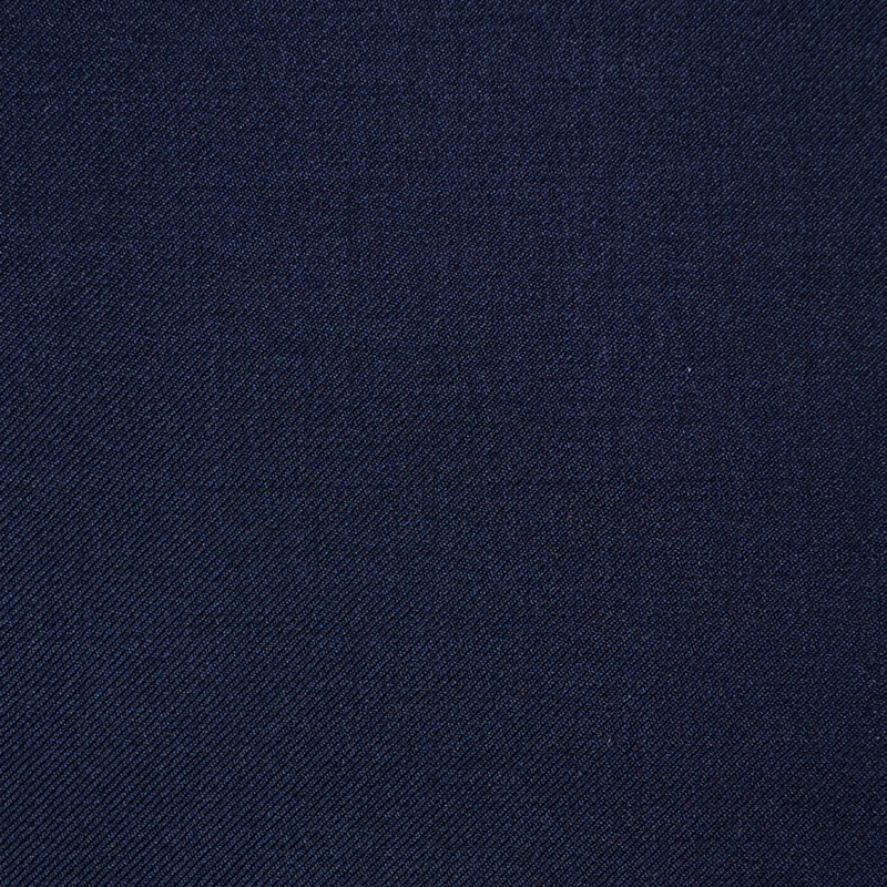 Navy Blue Plain Over Milled Flannel Super 110's Wool Suiting - 3.50 Metres