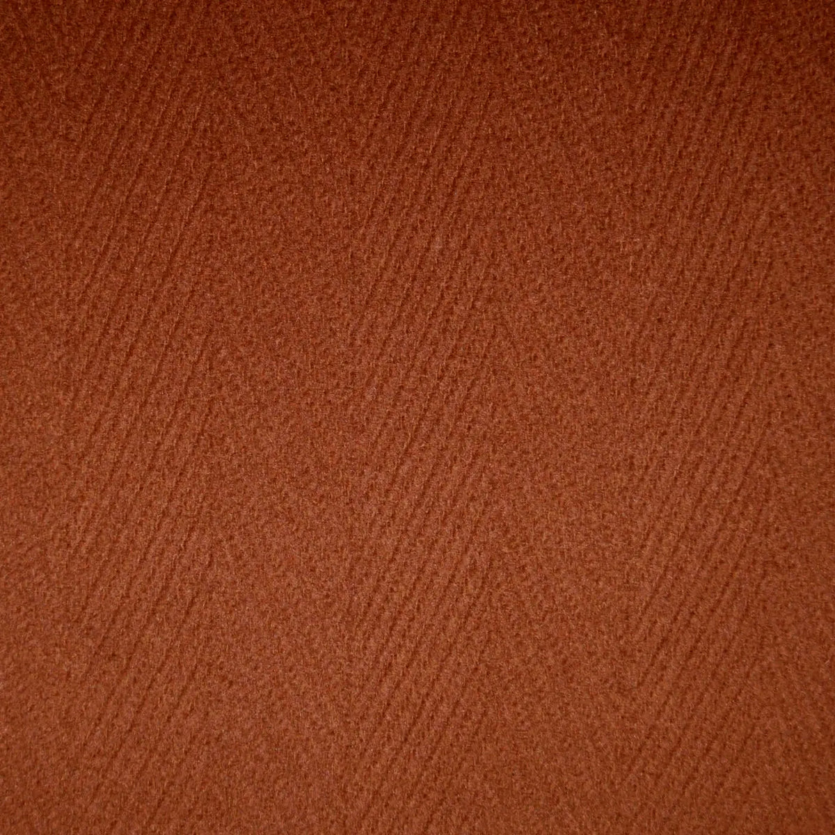 Rust Wide Herringbone Wool Blend Heavy Duffle Coating