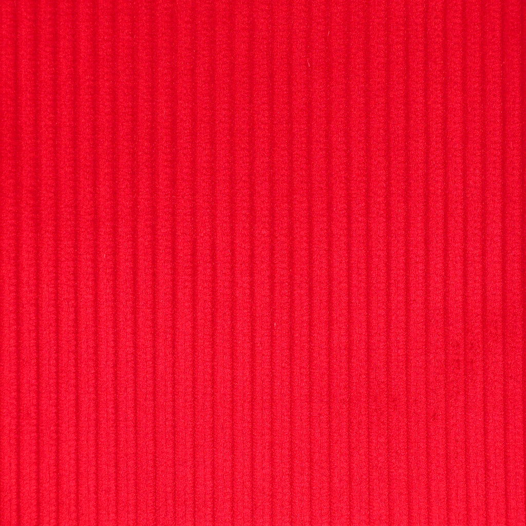 Bright Red 8 Wale Corduroy - 1.25 Metres