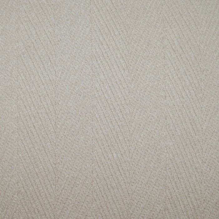 Winter White Wide Herringbone Wool Blend Heavy Duffle Coating