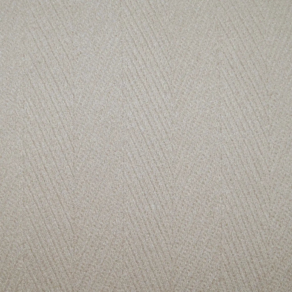 Winter White Wide Herringbone Wool Blend Heavy Duffle Coating