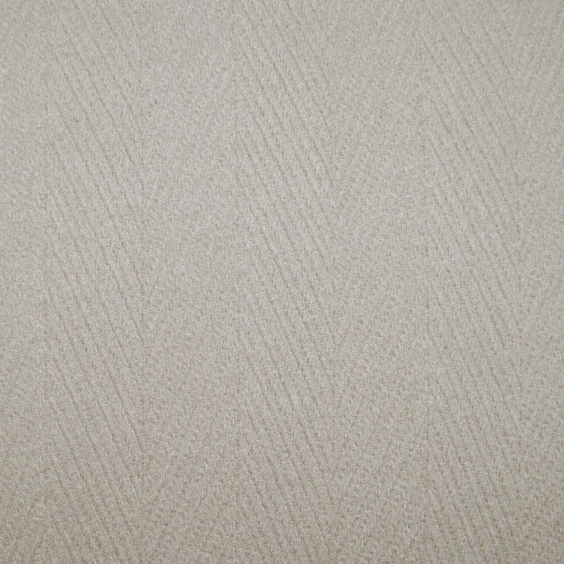 Winter White Wide Herringbone Wool Blend Heavy Duffle Coating
