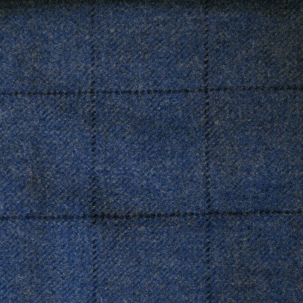 Blue with Blue Check Tweed