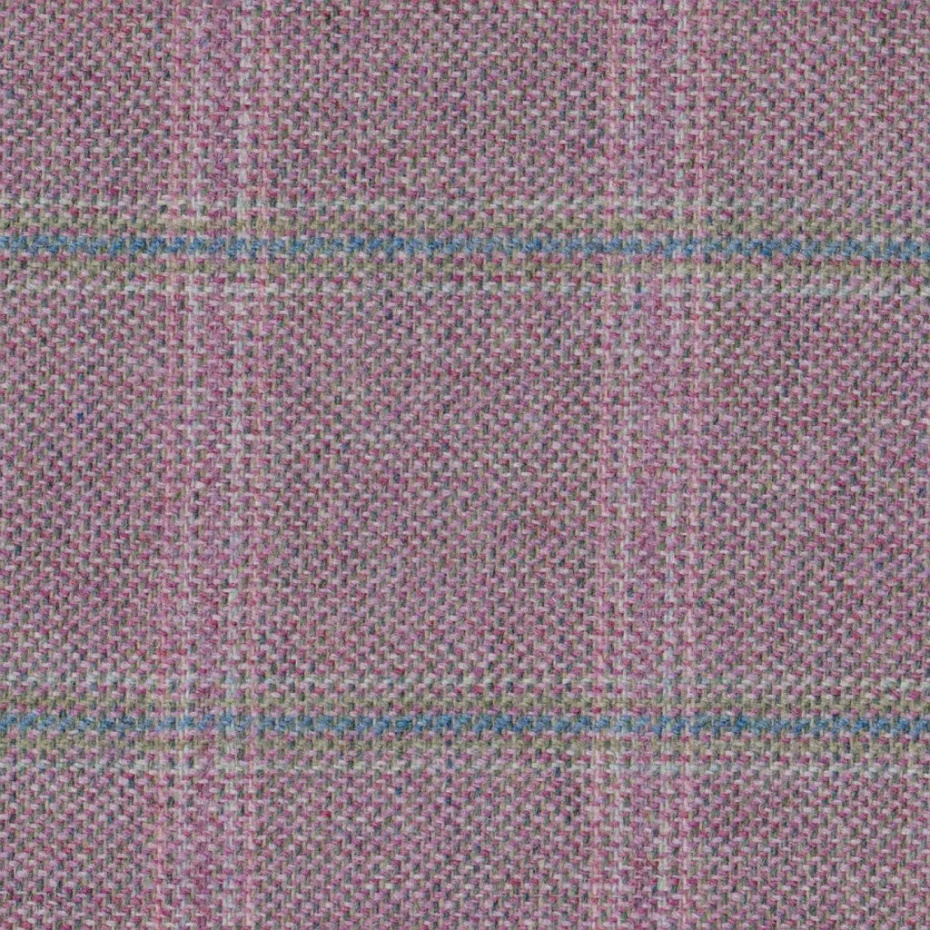 Pink & Green with Blue & Pink Check Tweed