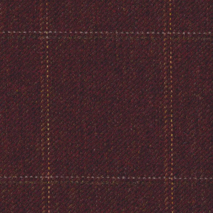 Wine with Orange & Yellow Check Tweed