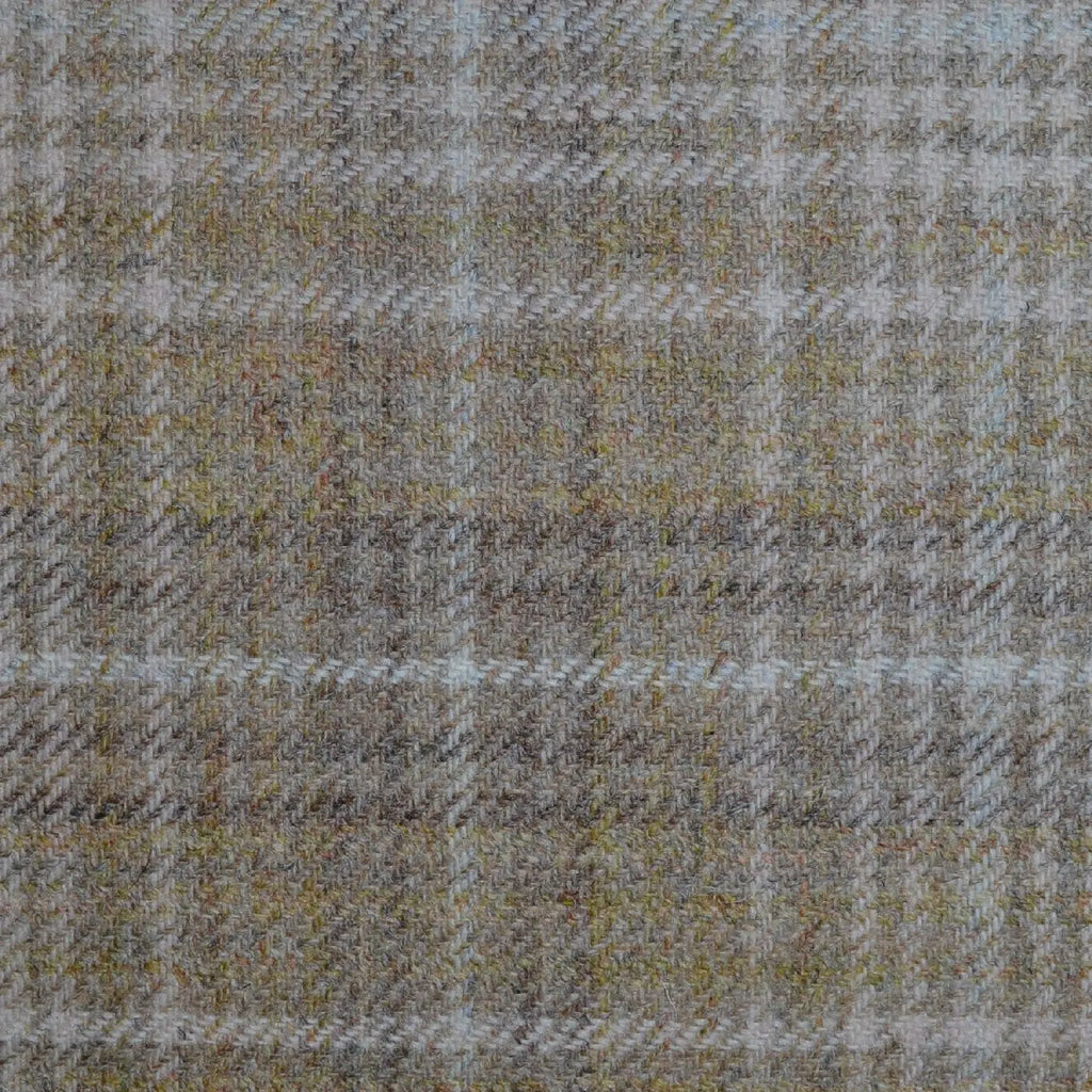 Brown, Beige & Cream Multi Check Tweed