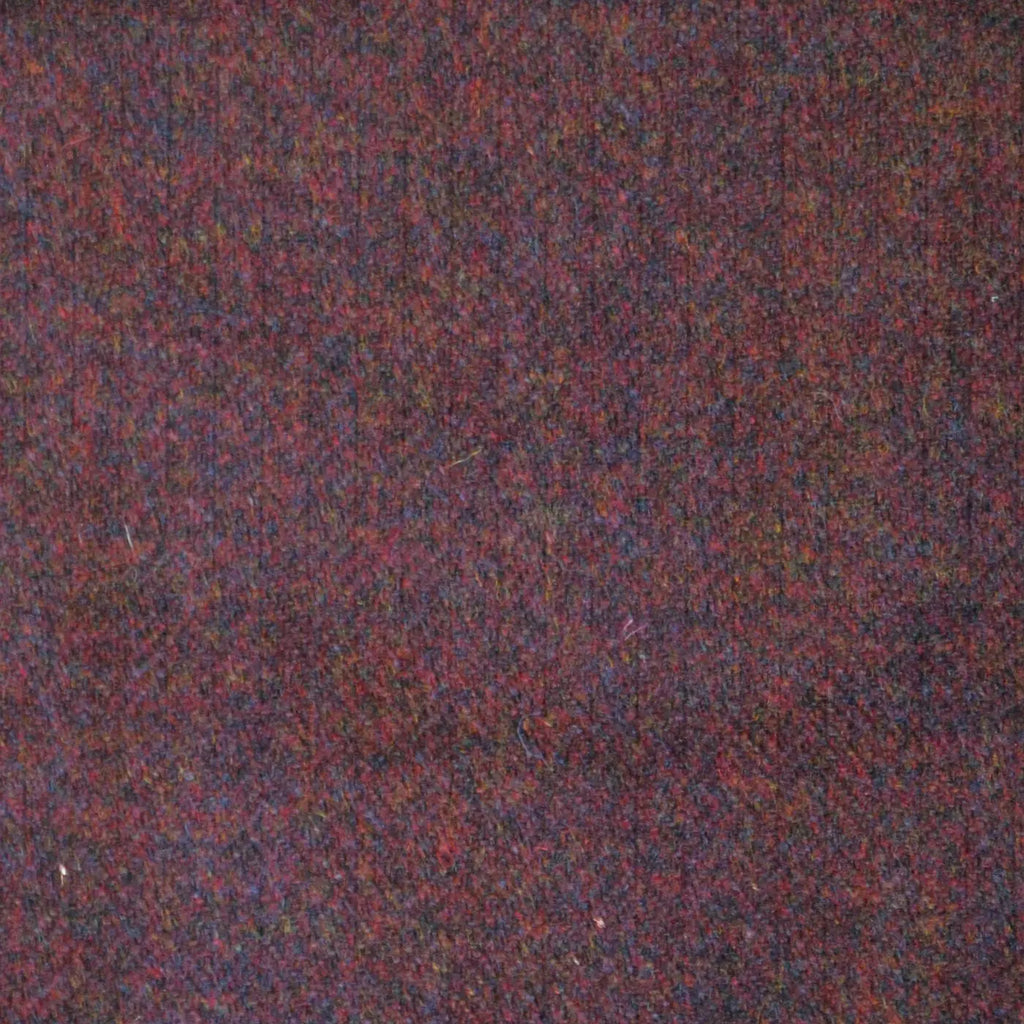 Wine & Brown Herringbone Tweed