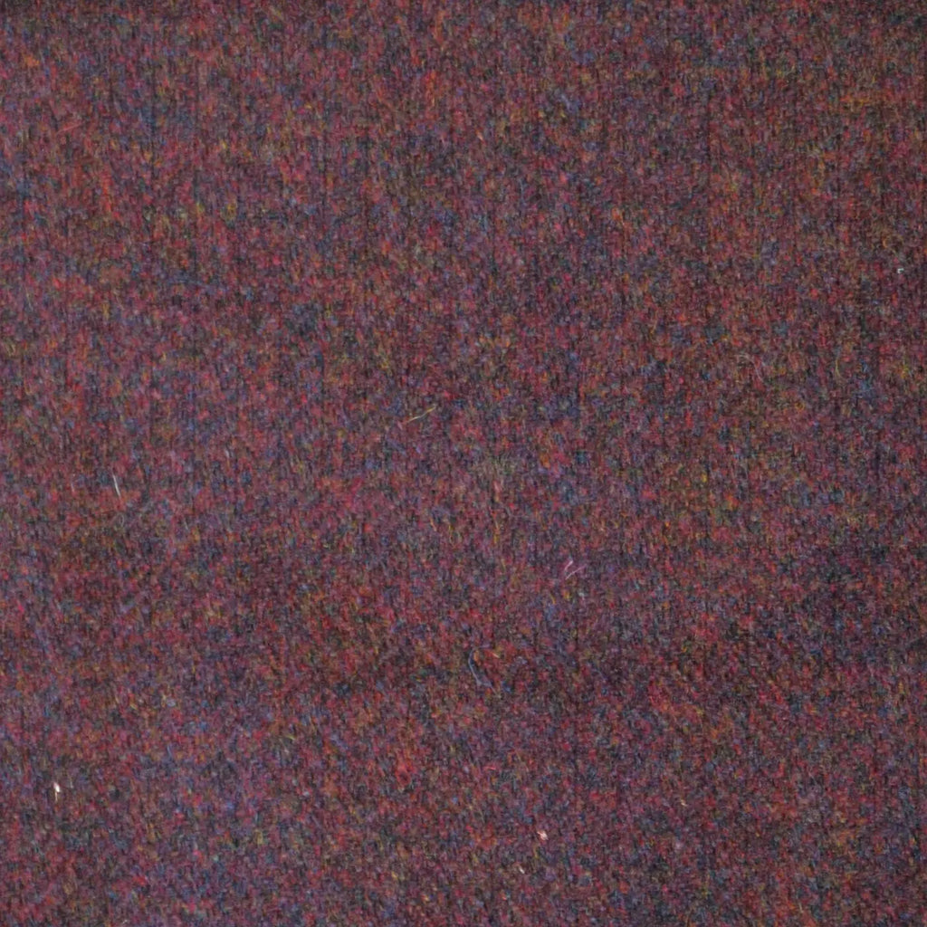 Wine & Brown Herringbone Tweed