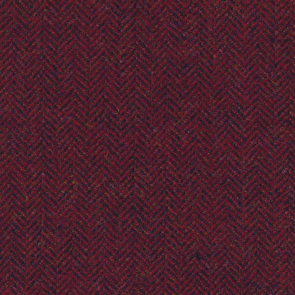 Red & Wine Herringbone Tweed