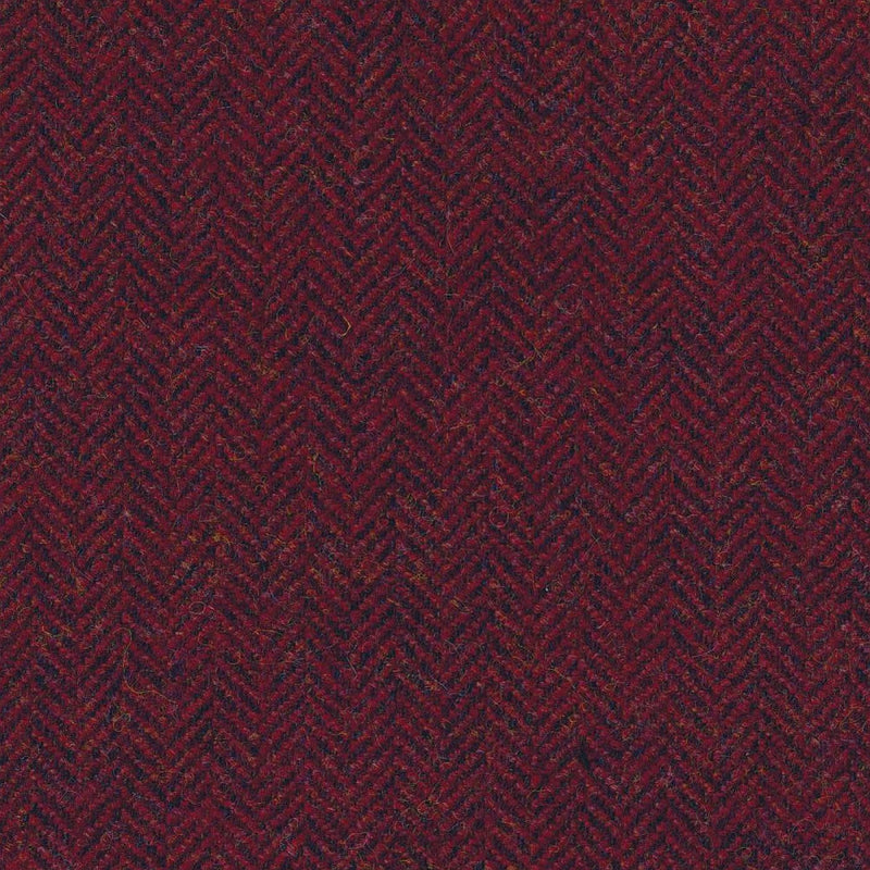 Red & Wine Herringbone Tweed