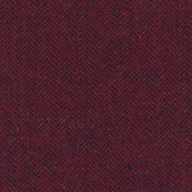 Red & Wine Herringbone Tweed