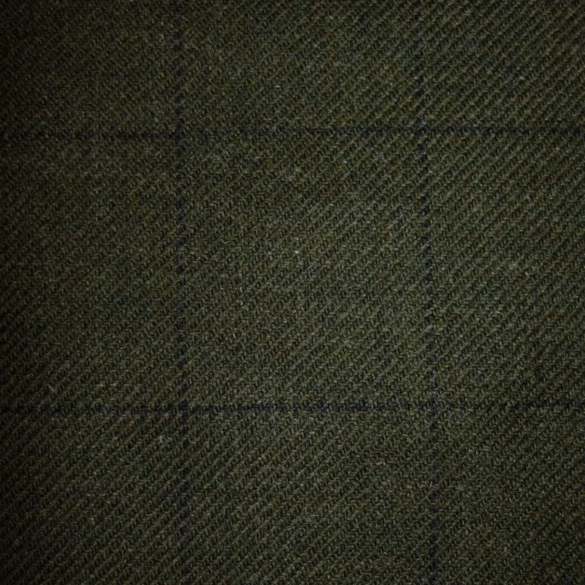 Moss Green with Blue Check Tweed