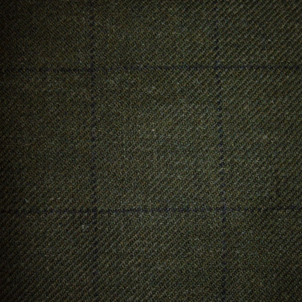 Moss Green with Blue Check Tweed